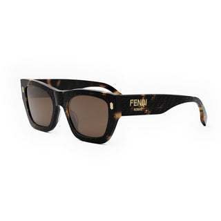 FENDI FE40100I women Havana Rectangle Sunglasses