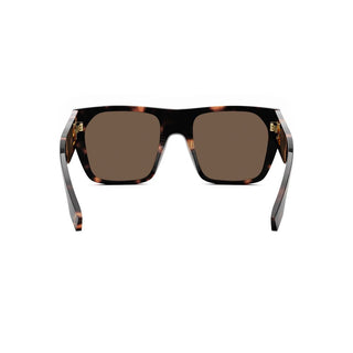 FENDI FE40124I women Havana Squared Sunglasses