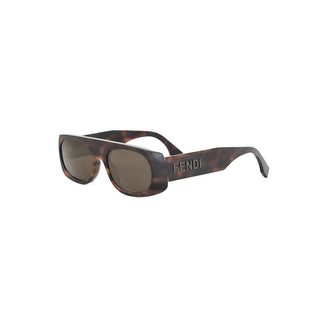 FENDI Fendi Signature FE40169I men Havana Rectangle Sunglasses