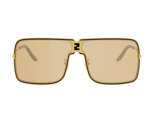 FENDI FENDINESS FE40195U unisex Gold Shield Sunglasses