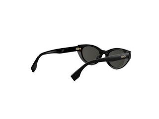 FENDI Lettering FE40209I women Black Cat Eye Sunglasses