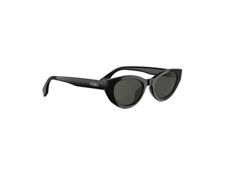 FENDI Lettering FE40209I women Black Cat Eye Sunglasses