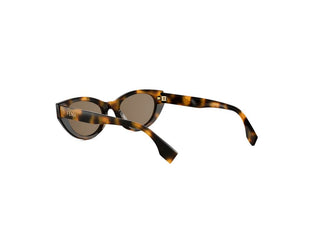 FENDI Lettering FE40209I women Havana Cat Eye Sunglasses