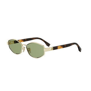 FENDI Baguette FE40216U women Gold Geometric Sunglasses