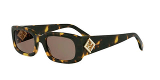 FENDI FF Diamonds FE40222I women Havana Rectangle Sunglasses