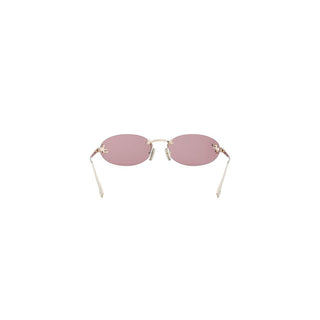 FENDI Fendi First Crystal FE4075US women Silver Oval Sunglasses