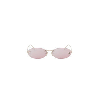FENDI Fendi First Crystal FE4075US women Silver Oval Sunglasses