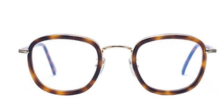 L.G.R FEZ ACETATE METAL/O unisex Havana Round Eyeglasses