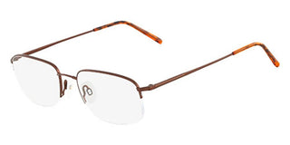 Flexon 606 N men Brown Rectangle Eyeglasses