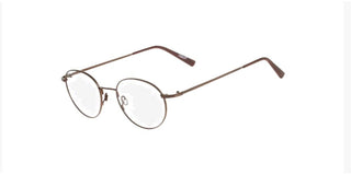 Flexon EDISON 600 men Brown Round Eyeglasses
