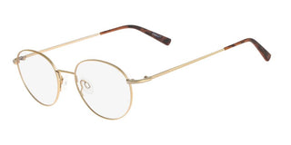 Flexon FLEXON EDISON 600 men Gold Round Eyeglasses