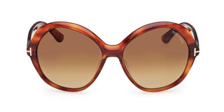 Tom Ford FT1282 unisex Havana Round Sunglasses