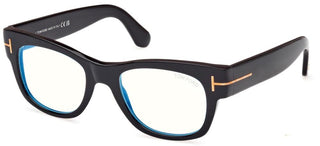 Tom Ford FT5040-B BLUE BLOCK men Black Squared Eyeglasses