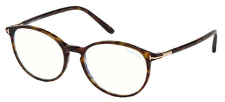 Tom Ford FT5617-B BLUE BLOCK unisex Havana Round Eyeglasses