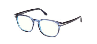 Tom Ford FT5868-B BLUE BLOCK men Blue Squared Eyeglasses