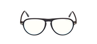 Tom Ford FT5869-B BLUE BLOCK men Black Pilot Eyeglasses