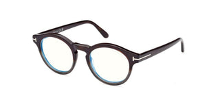 Tom Ford FT5887-B BLUE BLOCK unisex Black Visor Eyeglasses