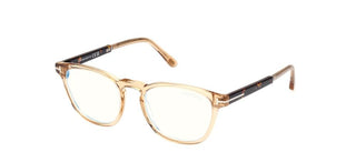 Tom Ford FT5890-B BLUE BLOCK unisex Brown Visor Eyeglasses