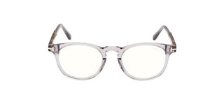 Tom Ford FT5891-B BLUE BLOCK unisex Grey Round Eyeglasses