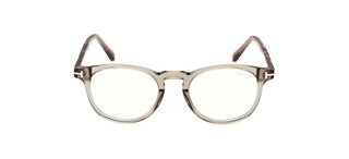 Tom Ford FT5891-B BLUE BLOCK unisex Brown Round Eyeglasses