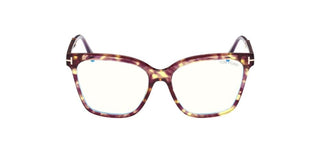 Tom Ford FT5892-B BLUE BLOCK women Havana Geometric Eyeglasses
