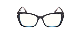 Tom Ford FT5893-B BLUE BLOCK unisex Black Visor Eyeglasses