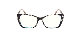 Tom Ford FT5893-B BLUE BLOCK unisex Havana Visor Eyeglasses