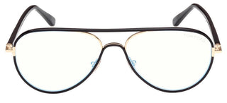 Tom Ford FT5897-B BLUE BLOCK men Black Pilot Eyeglasses