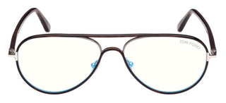 Tom Ford FT5897-B BLUE BLOCK men Havana Pilot Eyeglasses