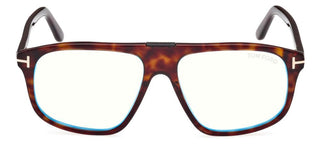Tom Ford FT5901-B BLUE BLOCK men Havana Pilot Eyeglasses