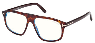 Tom Ford FT5901-B BLUE BLOCK men Havana Pilot Eyeglasses