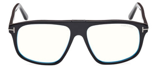 Tom Ford FT5901-B-N BLUE BLOCK men Black Pilot Eyeglasses