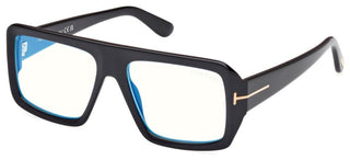 Tom Ford FT5903-B BLUE BLOCK men Black Squared Eyeglasses