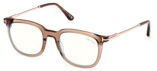 Tom Ford FT5904-B BLUE BLOCK men Brown Squared Eyeglasses