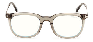 Tom Ford FT5904-B BLUE BLOCK men Green Squared Eyeglasses