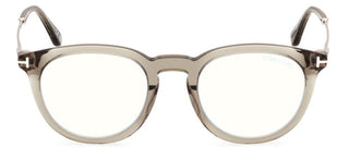 Tom Ford FT5905-B BLUE BLOCK men Green Round Eyeglasses