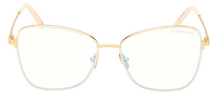 Tom Ford FT5906-B BLUE BLOCK women White Butterfly Eyeglasses