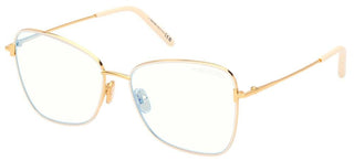 Tom Ford FT5906-B BLUE BLOCK women White Butterfly Eyeglasses