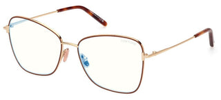 Tom Ford FT5906-B BLUE BLOCK women Brown Butterfly Eyeglasses