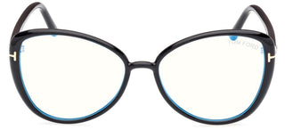 Tom Ford FT5907-B BLUE BLOCK women Black Butterfly Eyeglasses