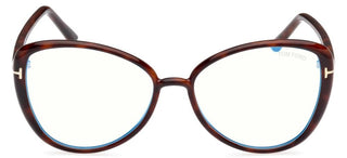 Tom Ford FT5907-B BLUE BLOCK women Havana Butterfly Eyeglasses