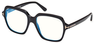Tom Ford FT5908-B BLUE BLOCK women Black Geometric Eyeglasses