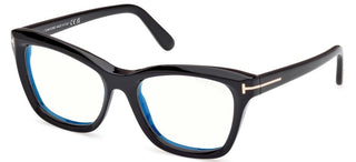 Tom Ford FT5909-B BLUE BLOCK women Black Cat Eye Eyeglasses