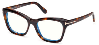 Tom Ford FT5909-B BLUE BLOCK women Havana Cat Eye Eyeglasses