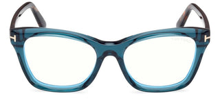 Tom Ford FT5909-B BLUE BLOCK women Blue Cat Eye Eyeglasses