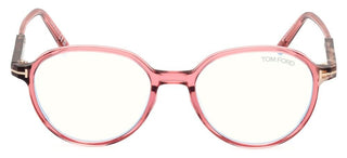 Tom Ford FT5910-B BLUE BLOCK women Pink Round Eyeglasses