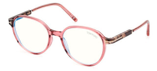 Tom Ford FT5910-B BLUE BLOCK women Pink Round Eyeglasses