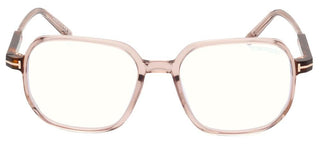 Tom Ford FT5911-B BLUE BLOCK unisex Brown Geometric Eyeglasses
