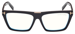 Tom Ford FT5912-B BLUE BLOCK unisex Black Squared Eyeglasses