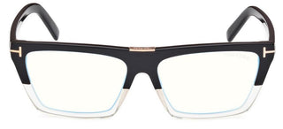 Tom Ford FT5912-B BLUE BLOCK unisex Black Squared Eyeglasses